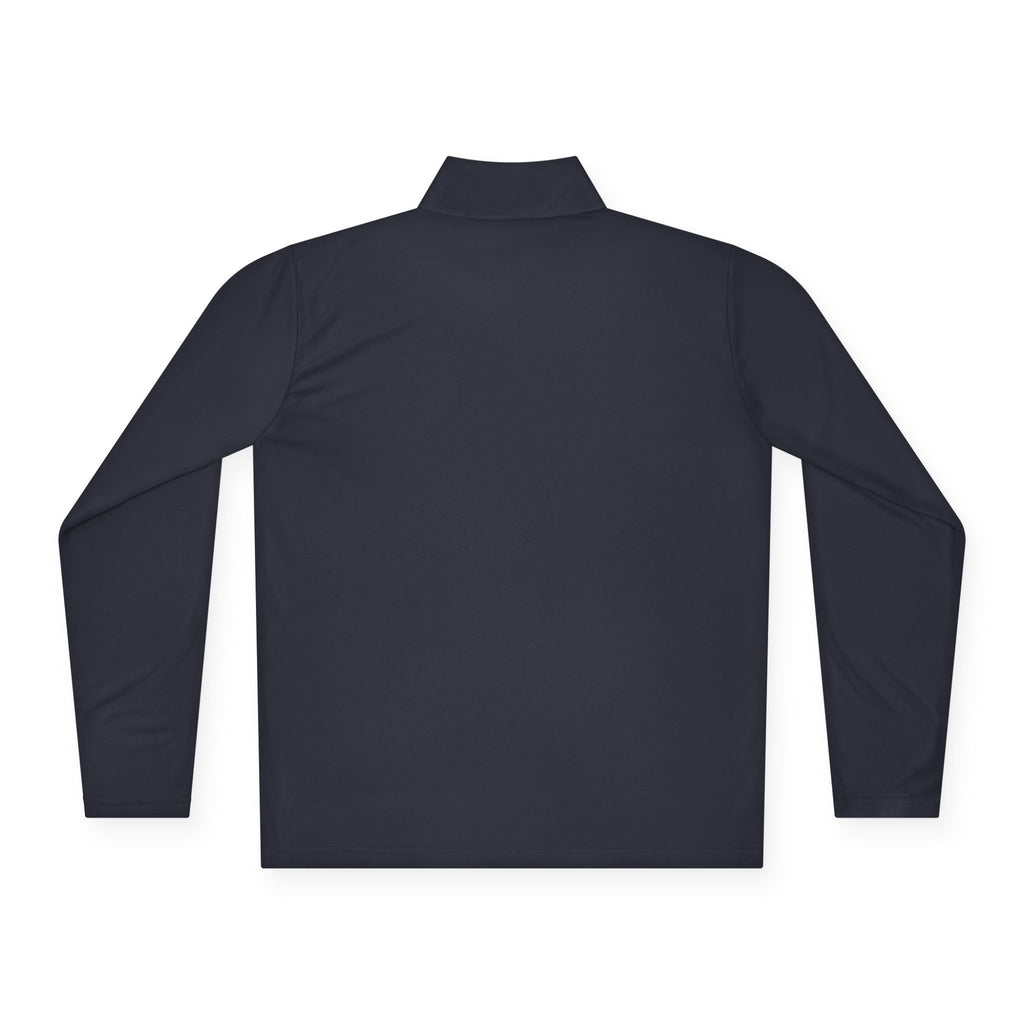 Quarter-Zip Pullover — Minimal Monogram 'T' Embroidered Pullover