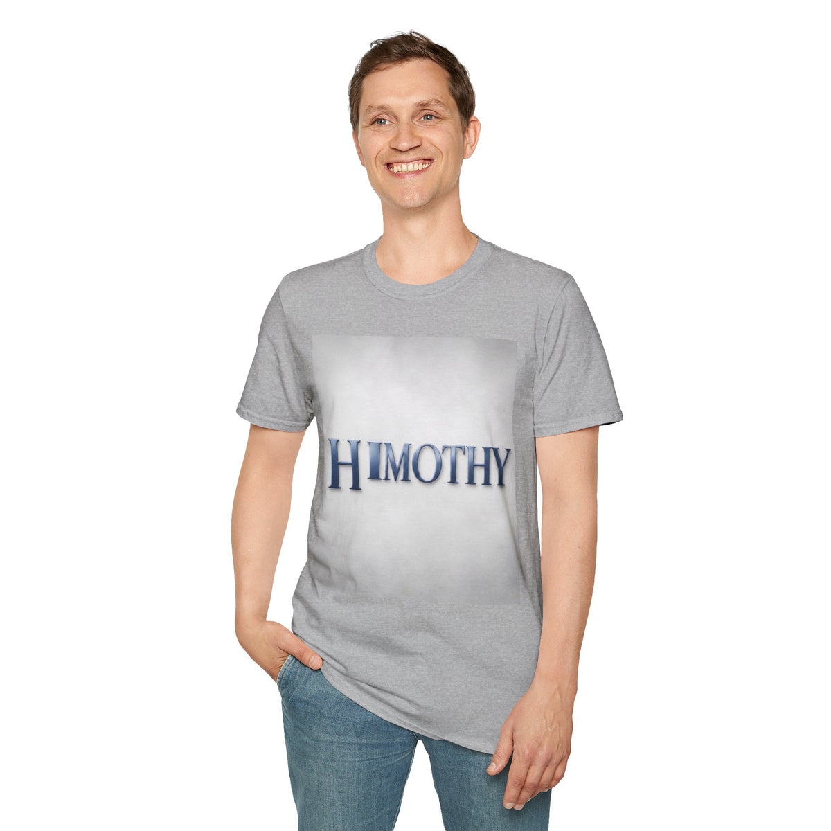 Timothy Name Graphic T-Shirt — 'HIMOTHY' Vintage Lettering Tee