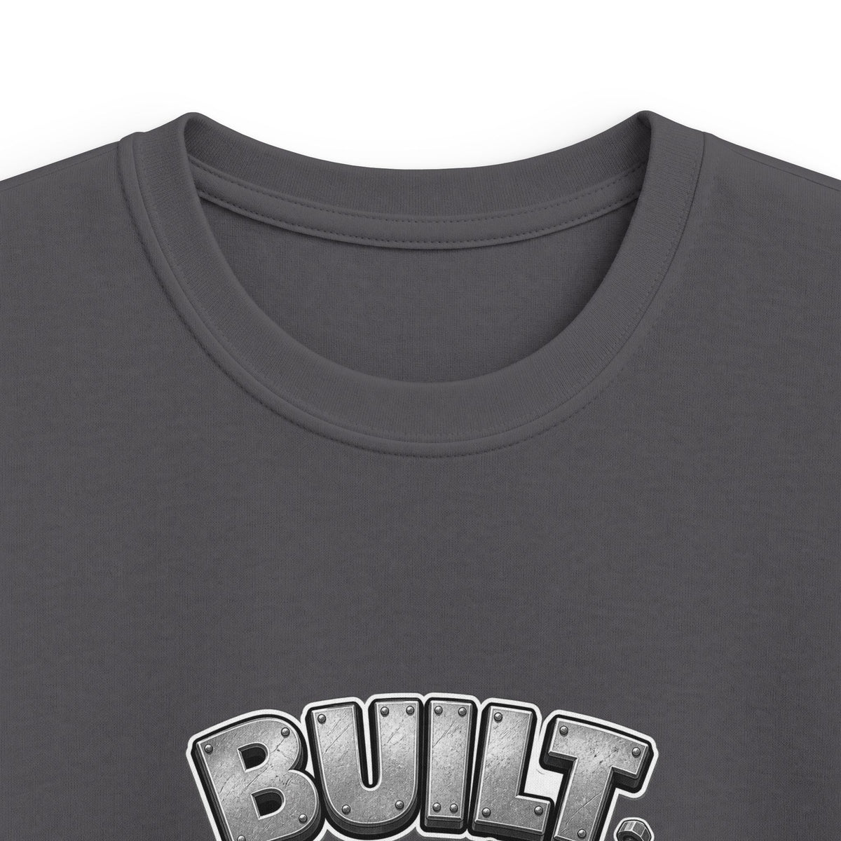 Kids Tee — "Built to Play" Construction Trucks Graphic
