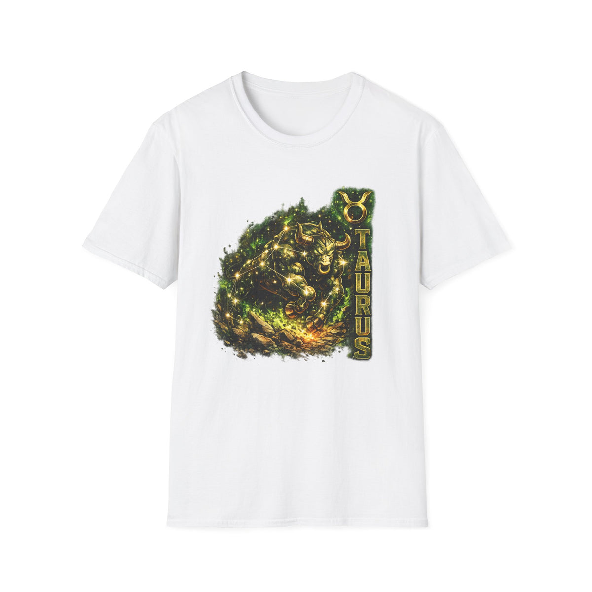Taurus Zodiac T‑Shirt – Golden Bull Constellation Design