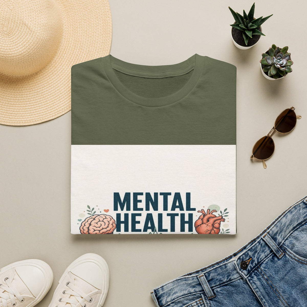 Bold Typography Design Emphasizing Mental Health Awareness- Graphic Tees