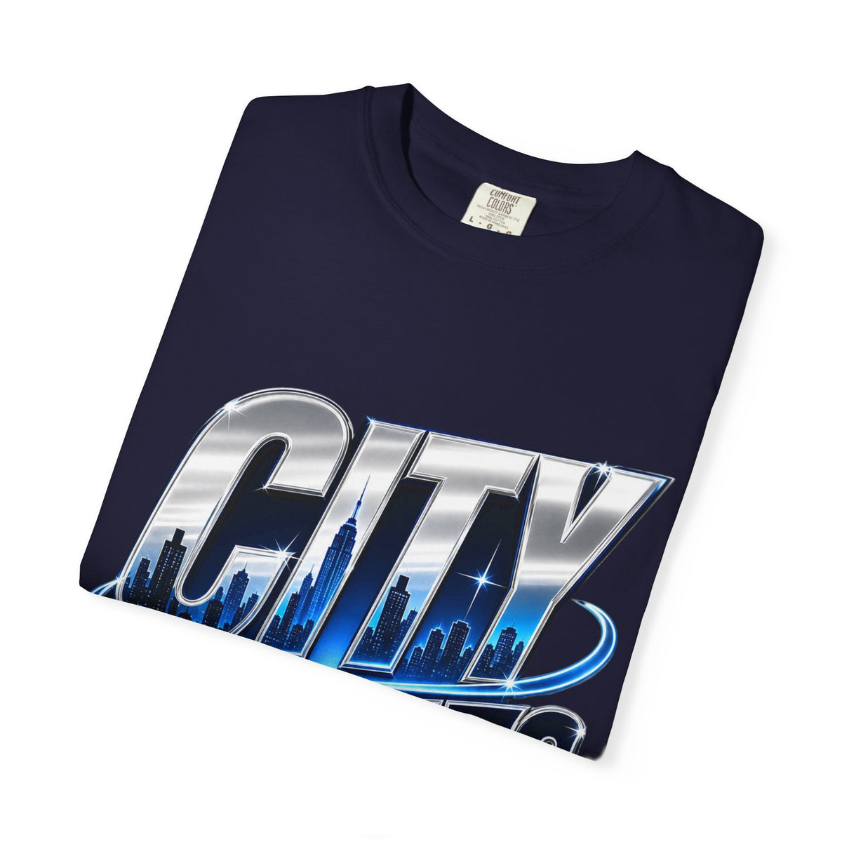 City Lights Skyline Graphic  Softstyle T-Shirt