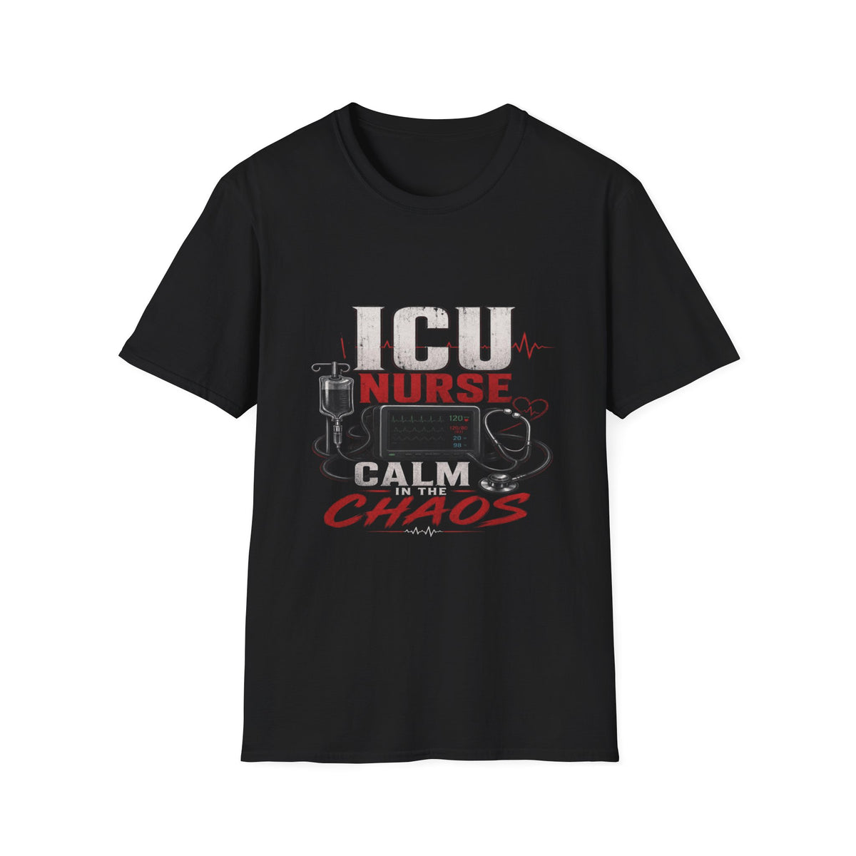 Powerful ICU Nurse T-Shirt Design With Bold Typography- Graphic Tees