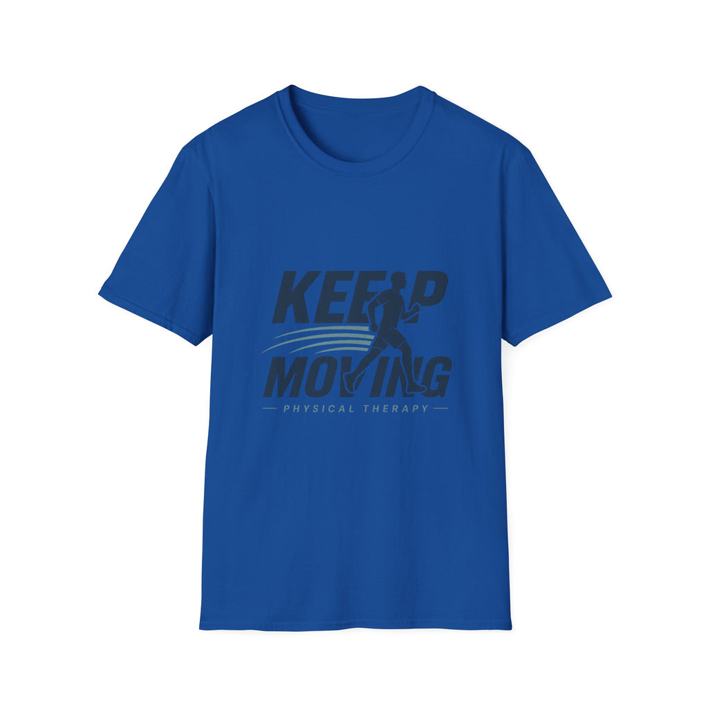 Minimalist T Shirt Design Featuring Keep Moving Statement