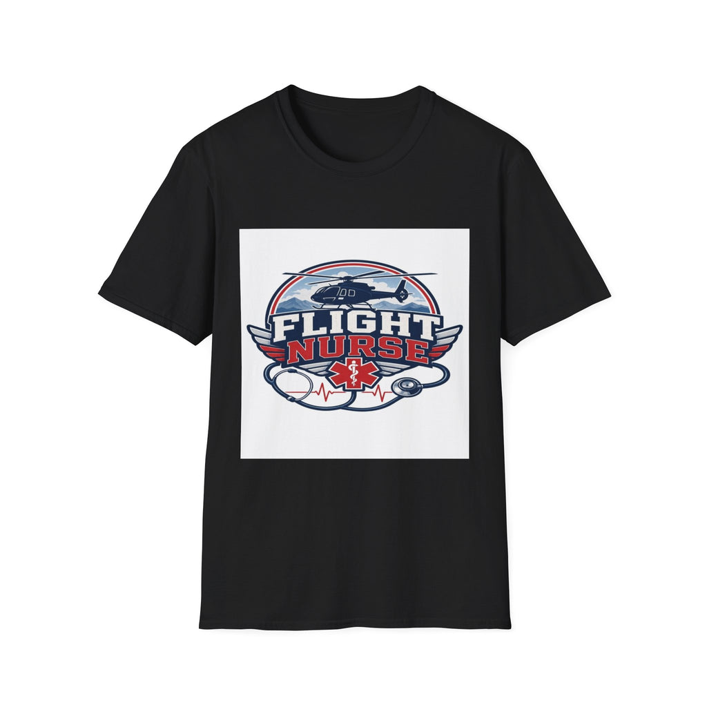 Aviation-Inspired T-Shirt Design Featuring Flight Nurse Graphic- Graphic Tees
