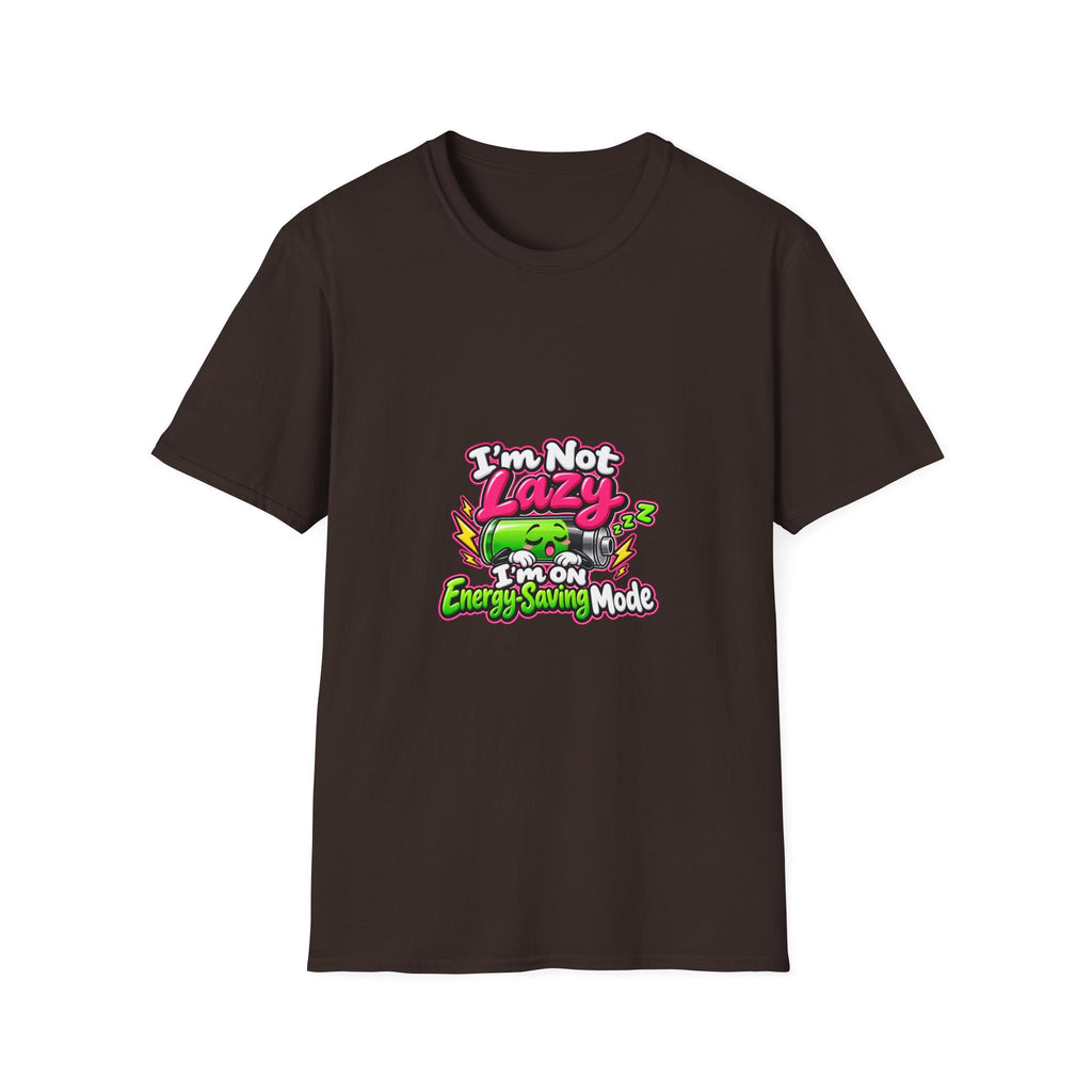 Energy Saving Mode T-Shirt — "I'm Not Lazy, I'm on Energy Saving Mode" Cute Sloth Graphic Tee