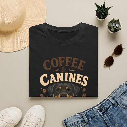 Coffee & Canines T-Shirt — Dog Lover Coffee Tee