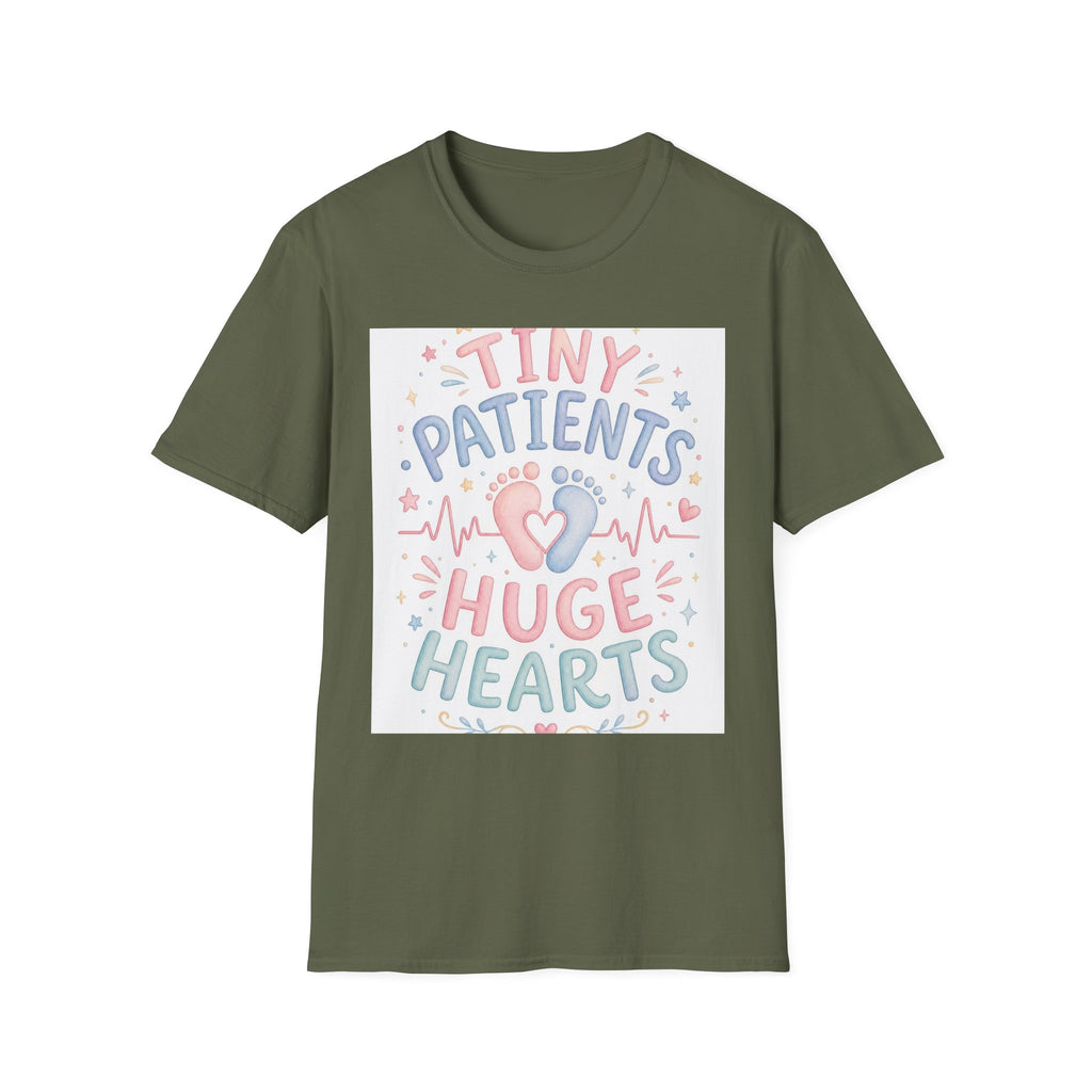 Whimsical T Shirt Design Featuring Tiny Patients Huge Hearts