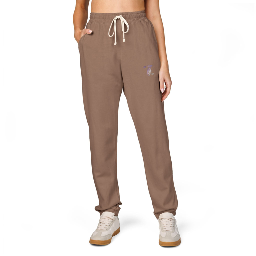 Midnight Motion Sweatpants — Small Lavender Skull Accent