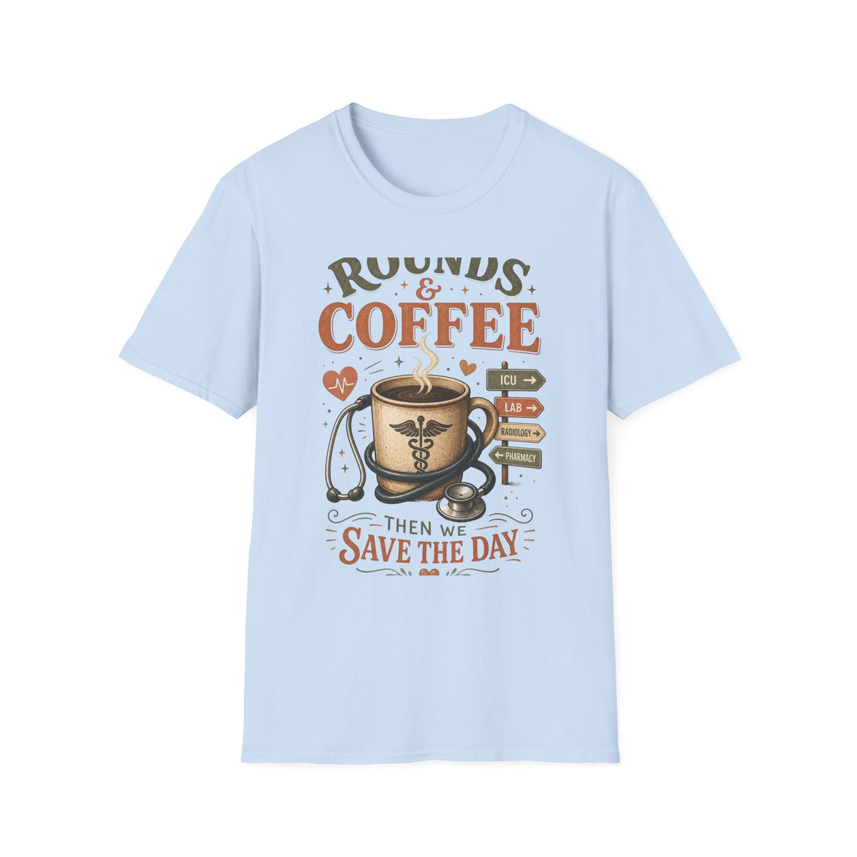 Coffee Cup With Stethoscope Combining Vintage Café And Medical Aesthetics
