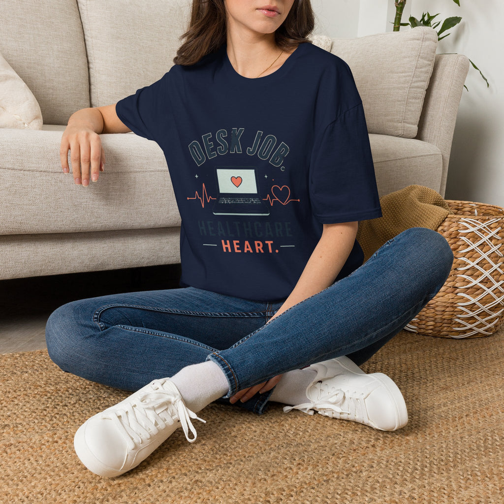 Minimalist T Shirt Design Showcasing Healthcare Heartbeat Concept