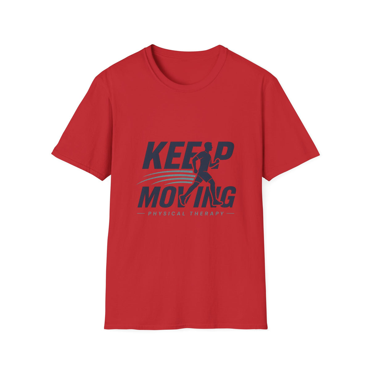 Minimalist T Shirt Design Featuring Keep Moving Statement