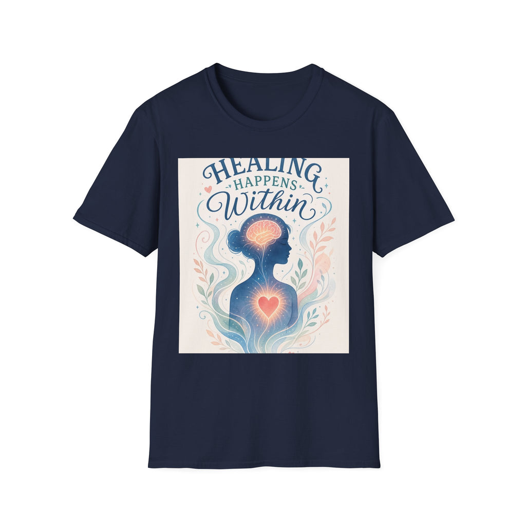 Human Silhouette With Glowing Brain And Heart Design