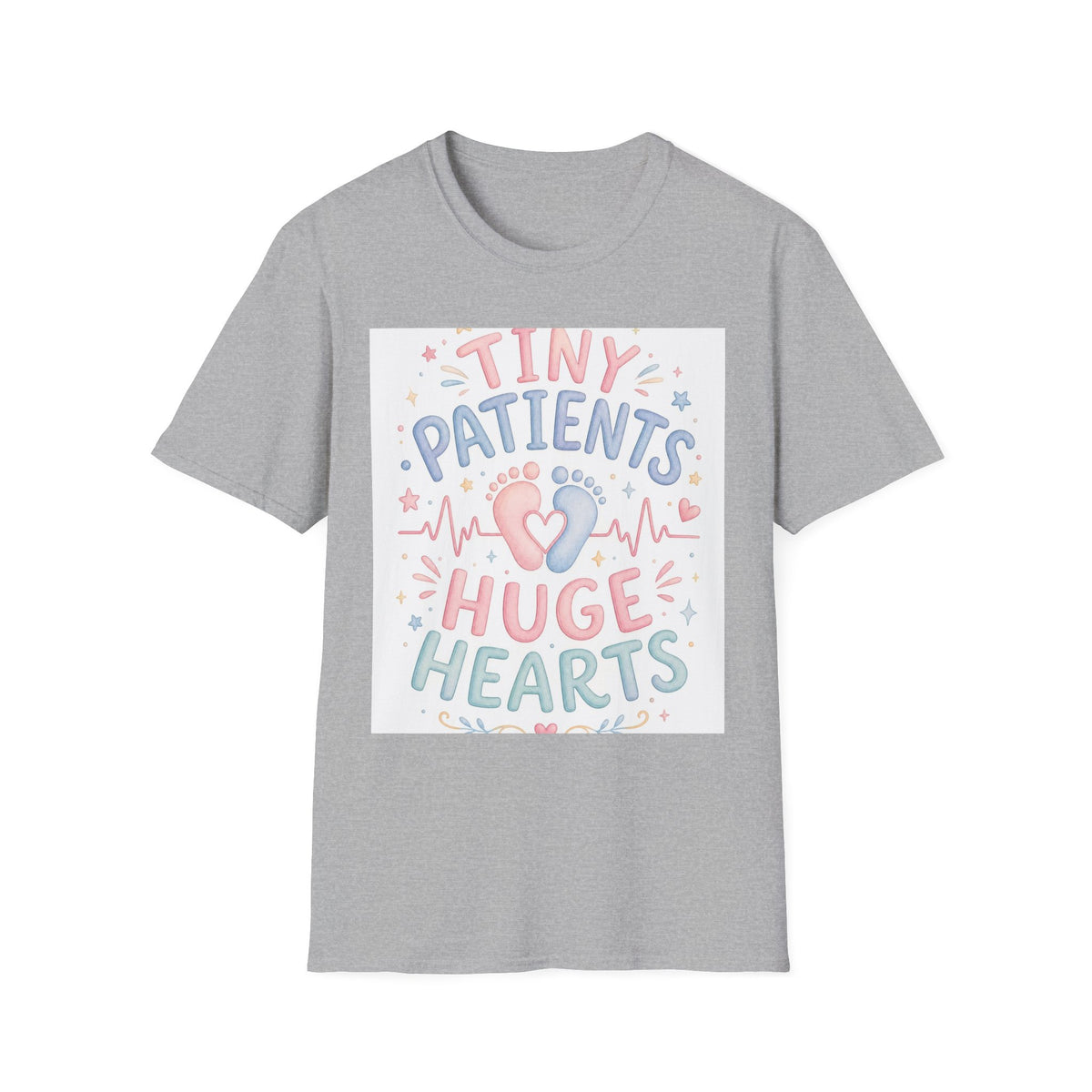 Whimsical T Shirt Design Featuring Tiny Patients Huge Hearts
