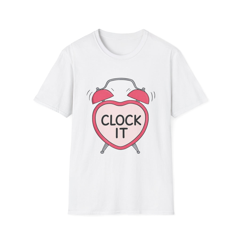 Clock It Alarm-Heart Graphic T-Shirt