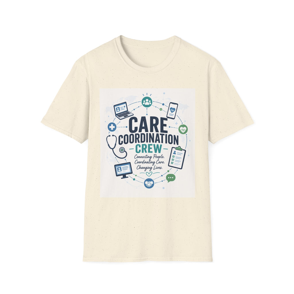 T Shirt Graphic Featuring Modern Aesthetic Care Coordination Crew