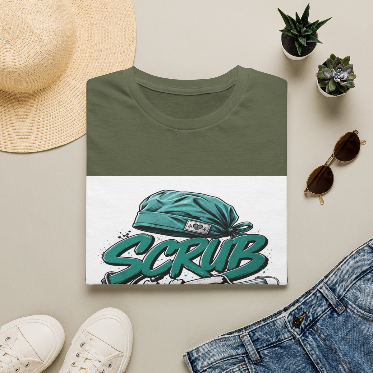 Modern Scrub Life T-Shirt Design With Playful Typography- Graphic Tees