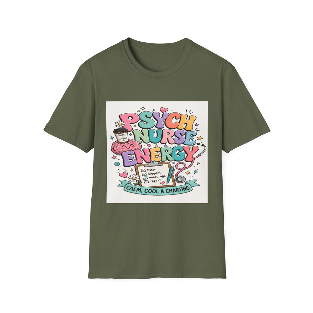Playful Typography Design Celebrating Psych Nurse Energy- Graphic Tees