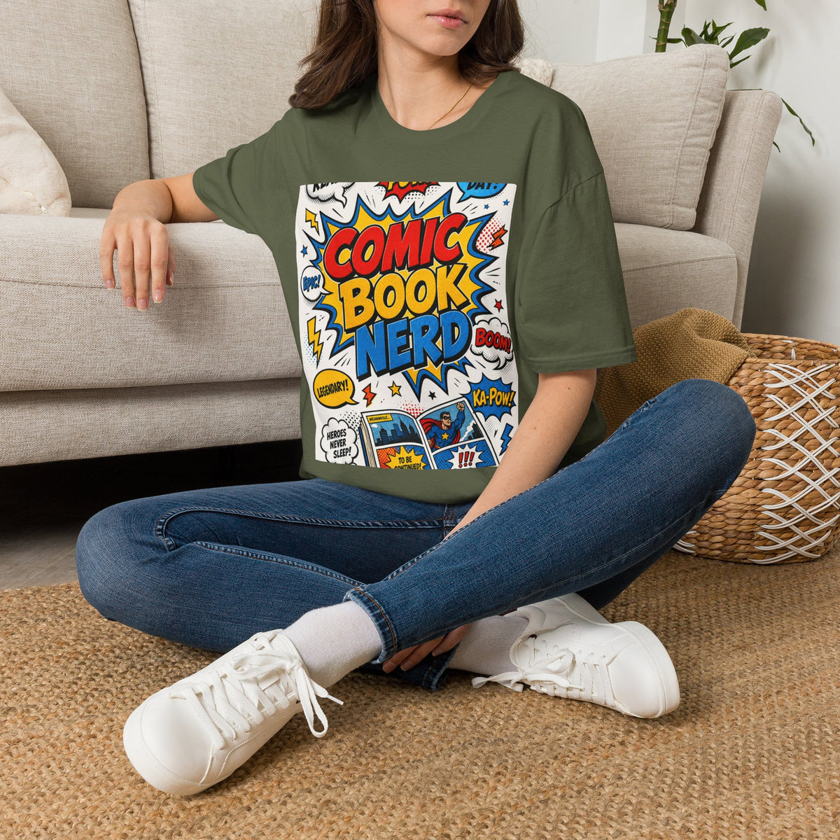 Dynamic Comic Book Nerd Design With Playful Typography