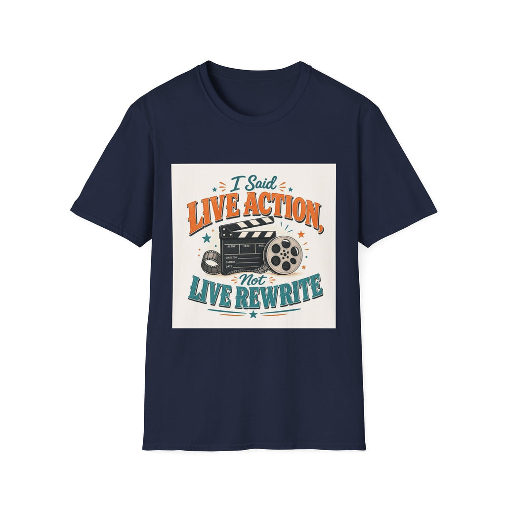 Retro T-Shirt Design Featuring Bold Typography And Film Elements- Graphic Tees