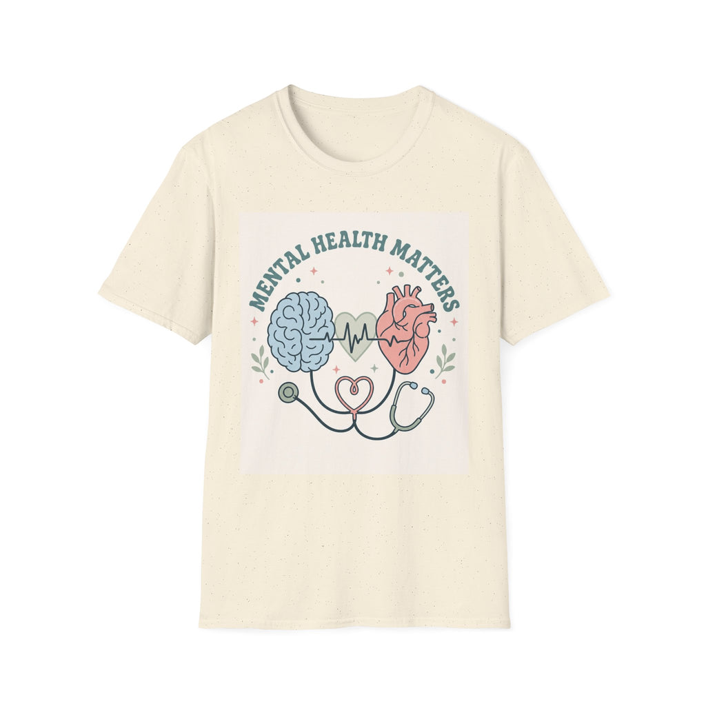 Stylized Brain And Heart Design For Mental Health Awareness