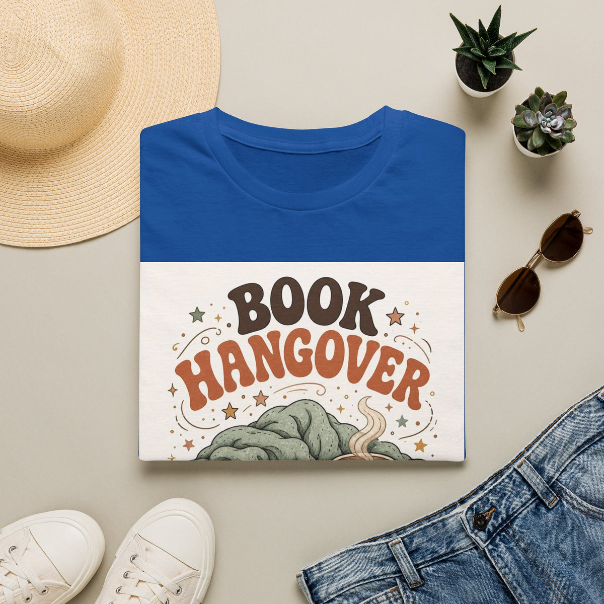 Cozy T Shirt Design Featuring Book And Coffee Cup