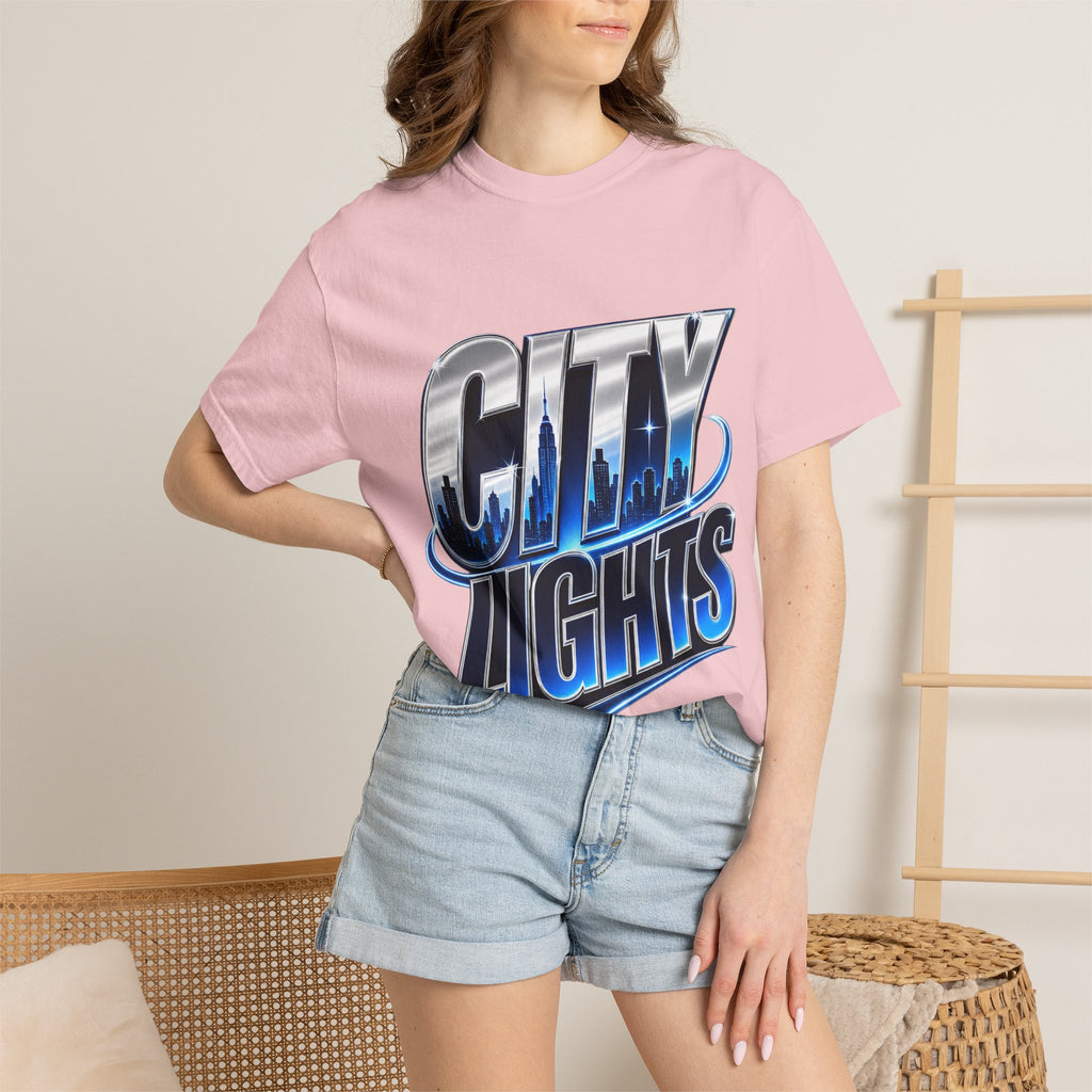 City Lights Skyline Graphic  Softstyle T-Shirt