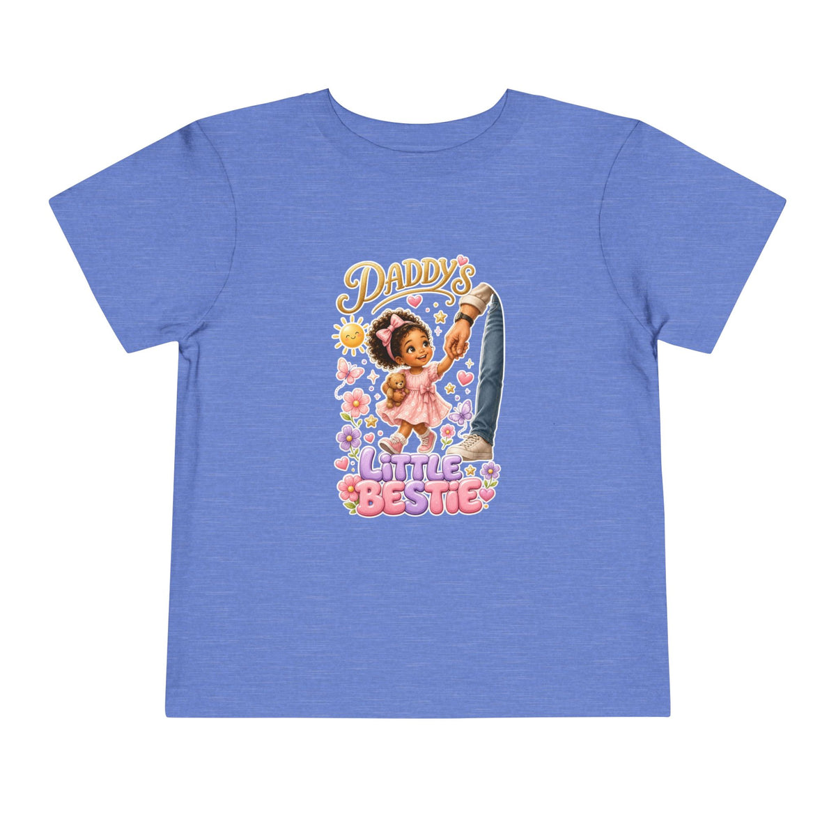 Toddler Tee — "Daddy's Little Bestie" Floral Cute Girl Graphic