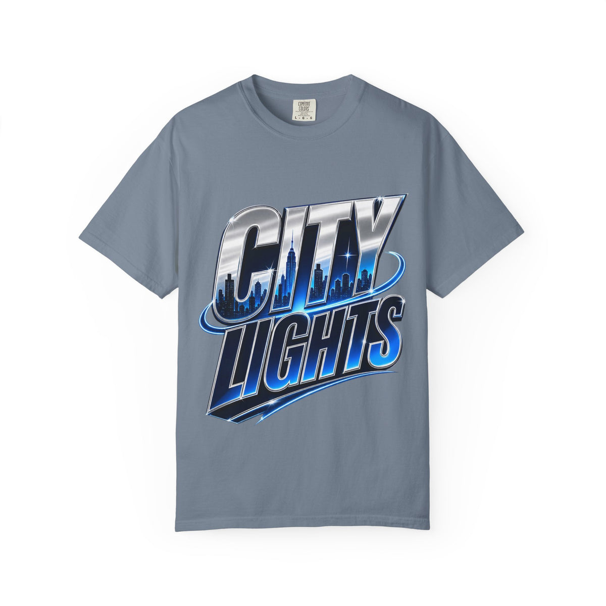 City Lights Skyline Graphic  Softstyle T-Shirt