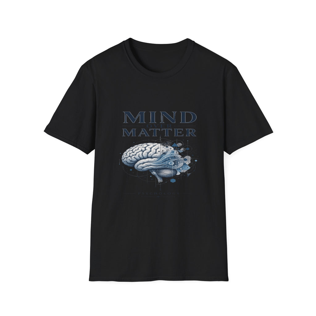 Intricate Brain Illustration With Geometric Patterns And Bold Typography- Graphic Tees