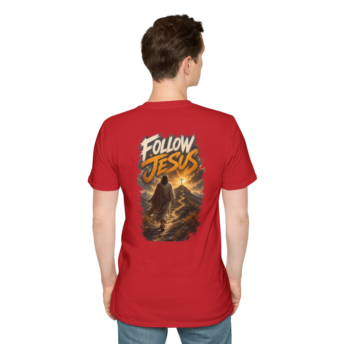 Christian Cross T-Shirt — Rustic Crown of Thorns Design