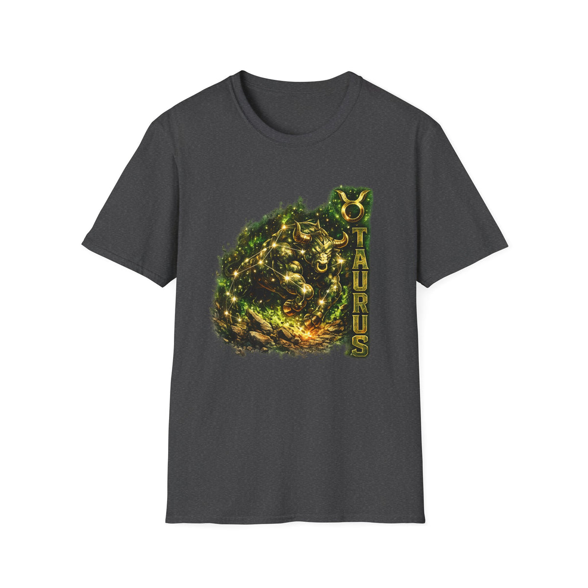 Taurus Zodiac T‑Shirt – Golden Bull Constellation Design