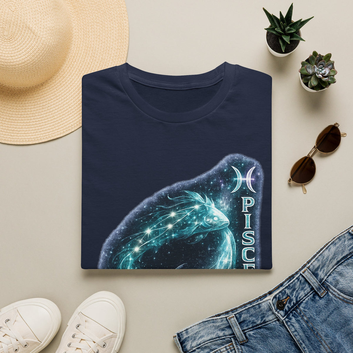 Pisces Zodiac T-Shirt — Starry Whale Astrology Tee