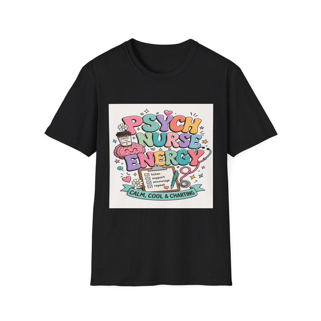 Playful Typography Design Celebrating Psych Nurse Energy- Graphic Tees