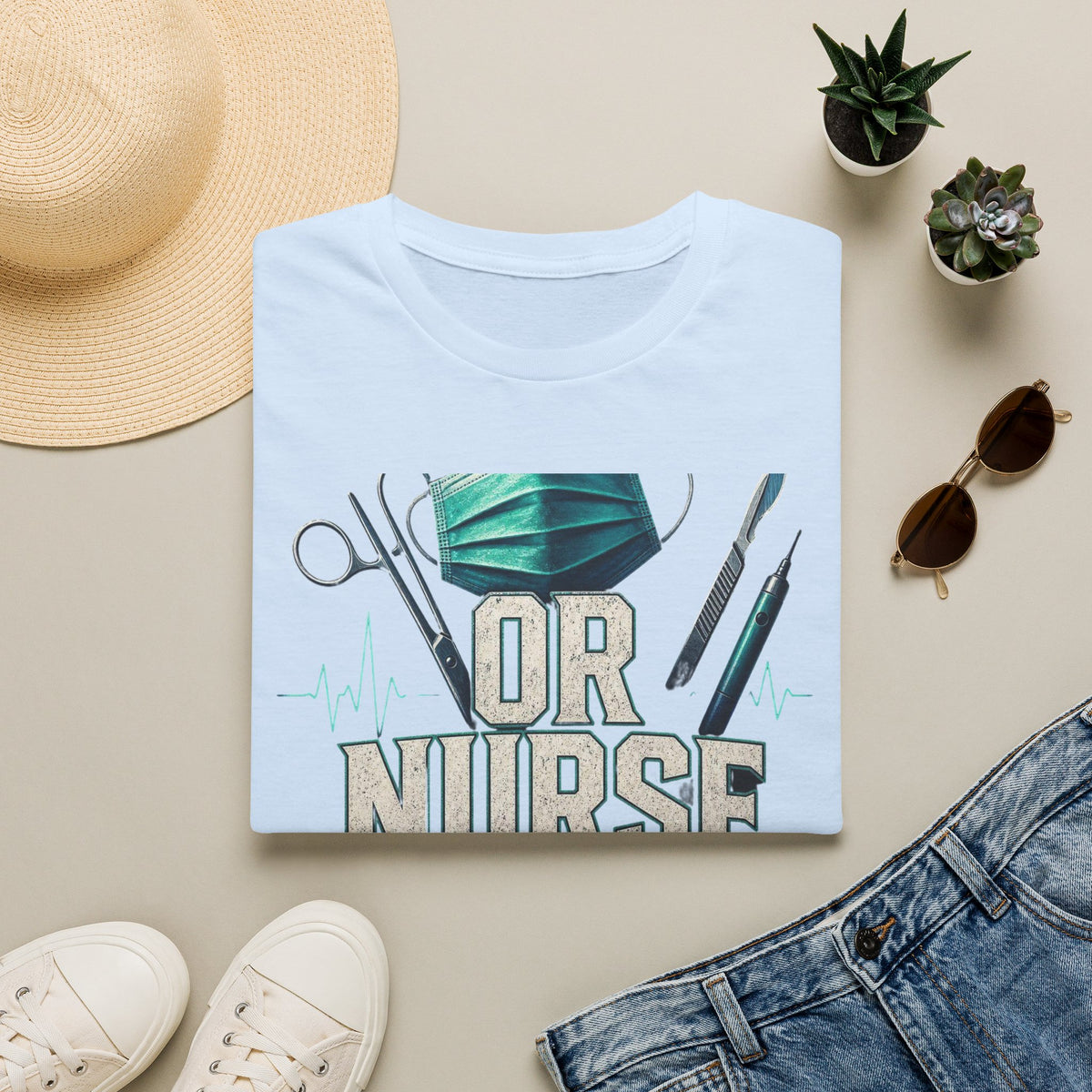 Bold Typography T Shirt Design For OR Nurse Theme