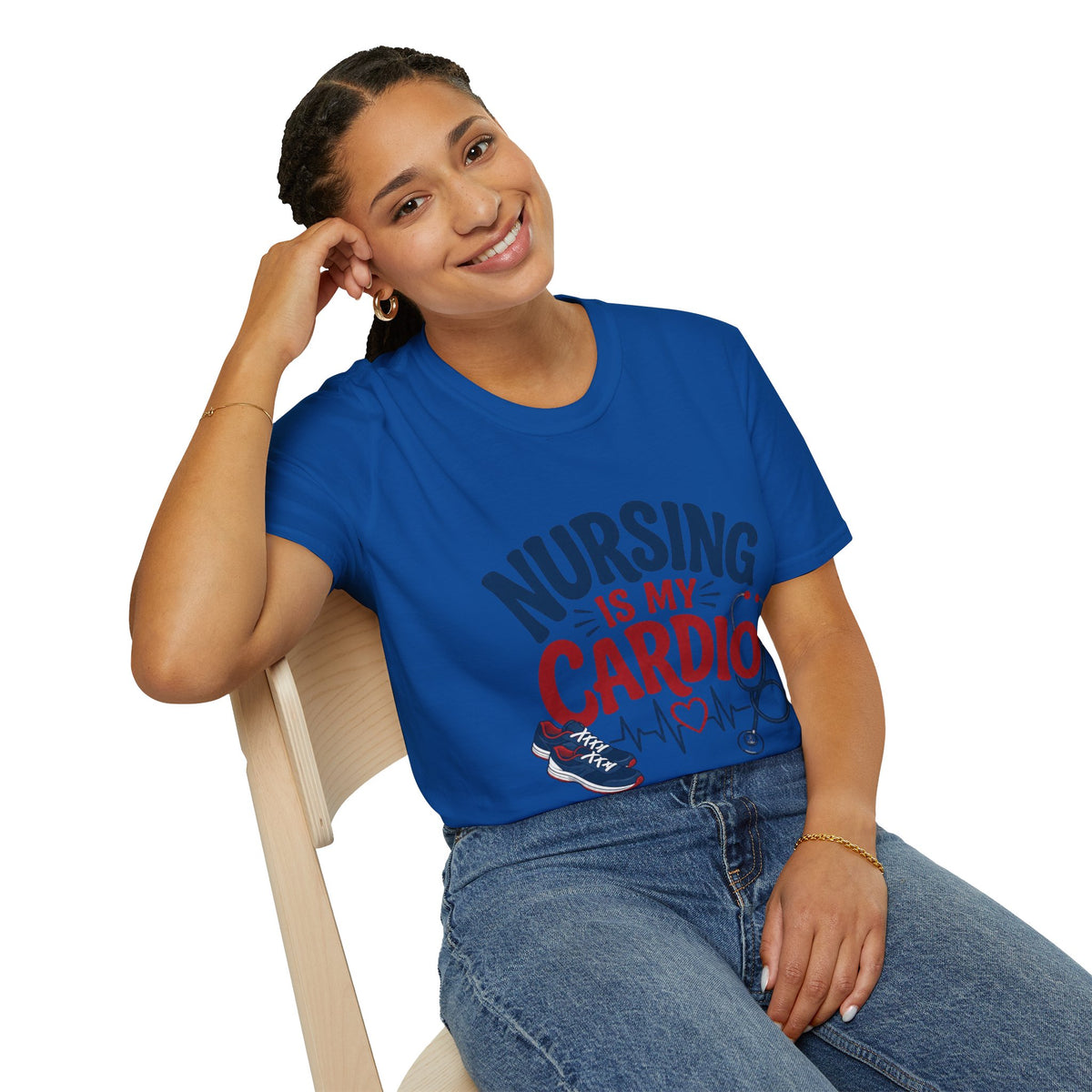 Nursing Is My Cardio T‑Shirt — Funny Nurse Gift Tee