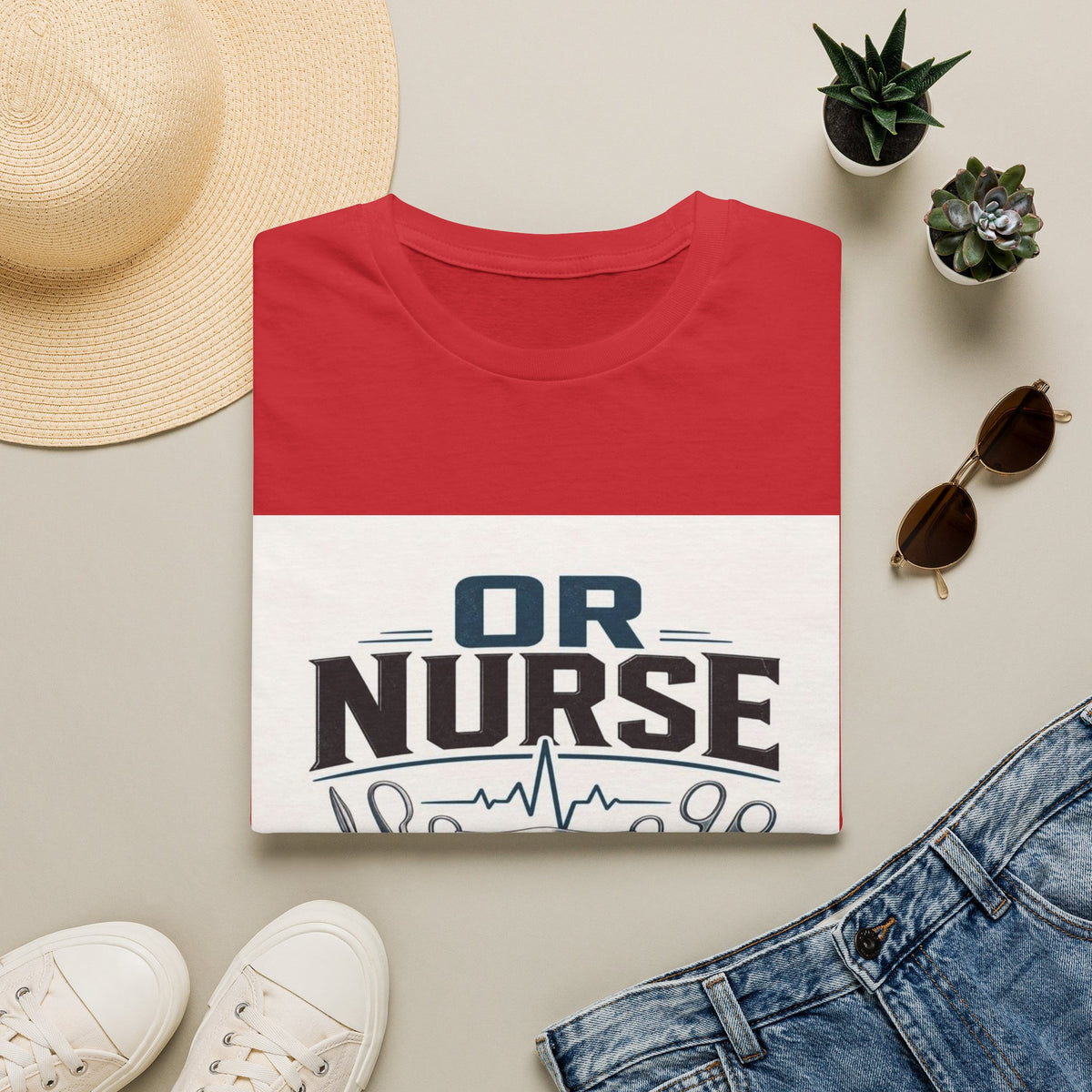 Bold T-Shirt Design Featuring Nurse Motto With Instruments- Graphic Tees