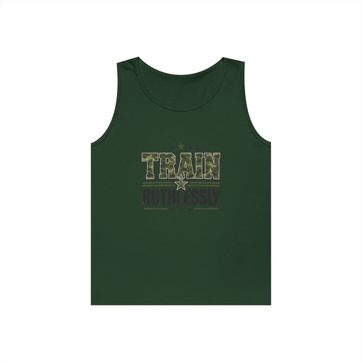 Train Ruthlessly Camouflage Gym Tank