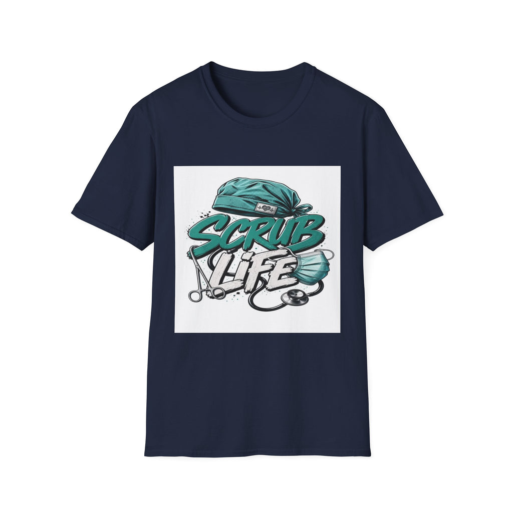 Modern Scrub Life T-Shirt Design With Playful Typography- Graphic Tees