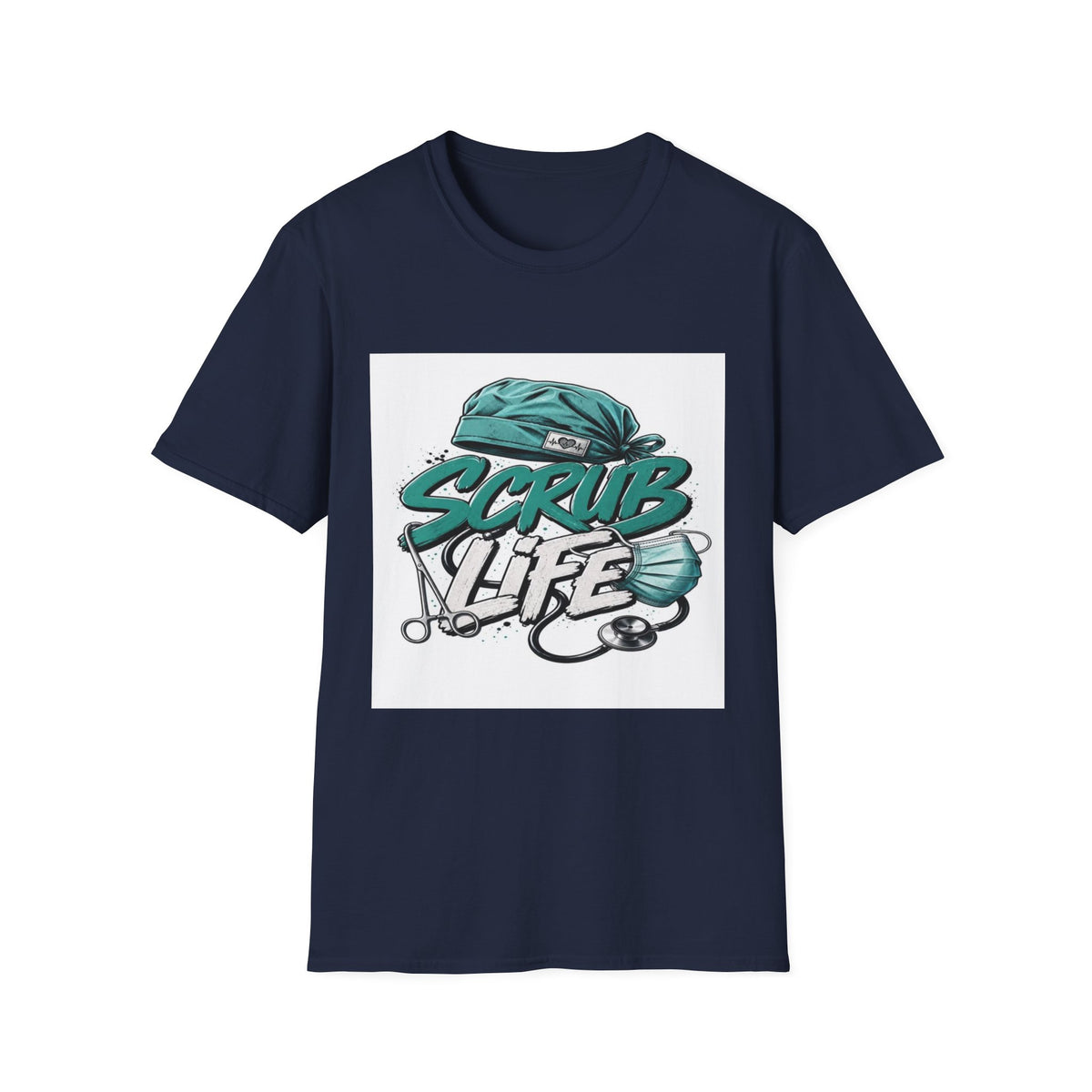Modern Scrub Life T-Shirt Design With Playful Typography- Graphic Tees