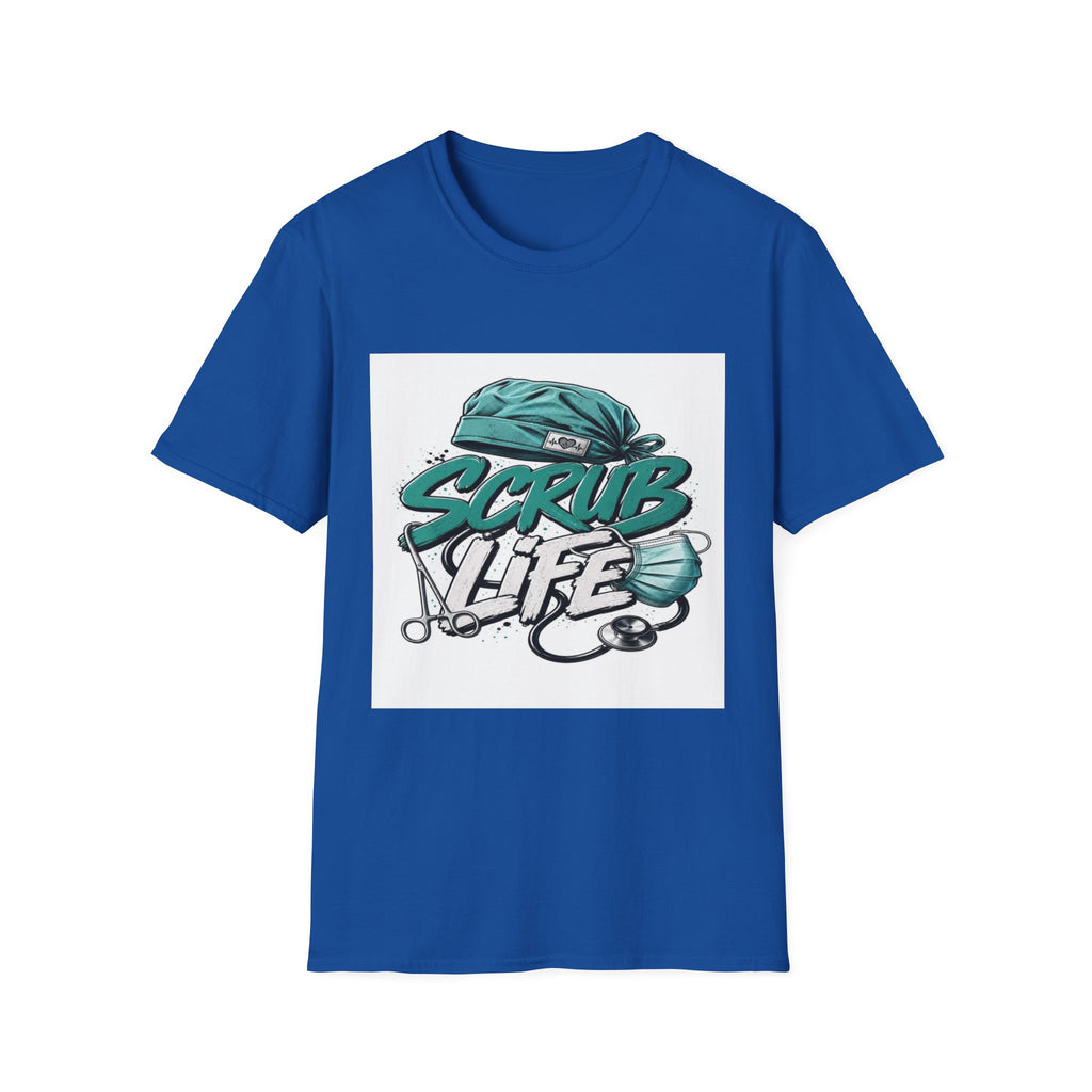 Modern Scrub Life T-Shirt Design With Playful Typography- Graphic Tees