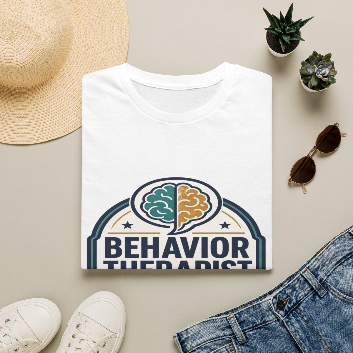 Bold Professional Badge Design For Behavior Therapist- Graphic Tees