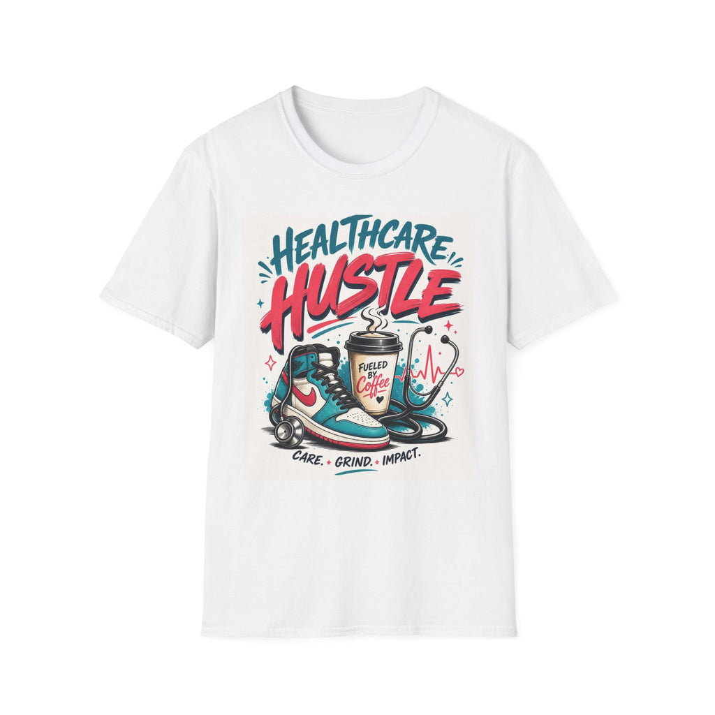 Dynamic T Shirt Design Featuring Healthcare Hustle Text