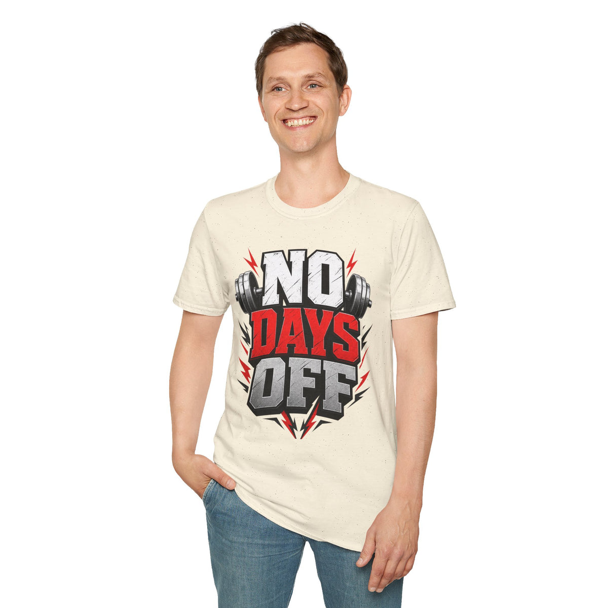 No Days Off T-Shirt — Motivational Gym Workout Tee