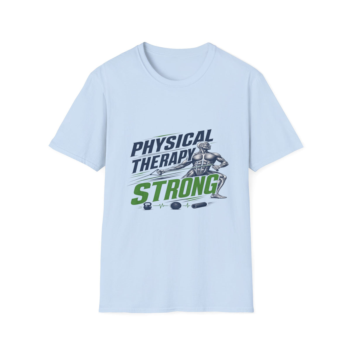 Bold Typography Design With Muscular Figure and Dynamic Lines- Graphic Tees