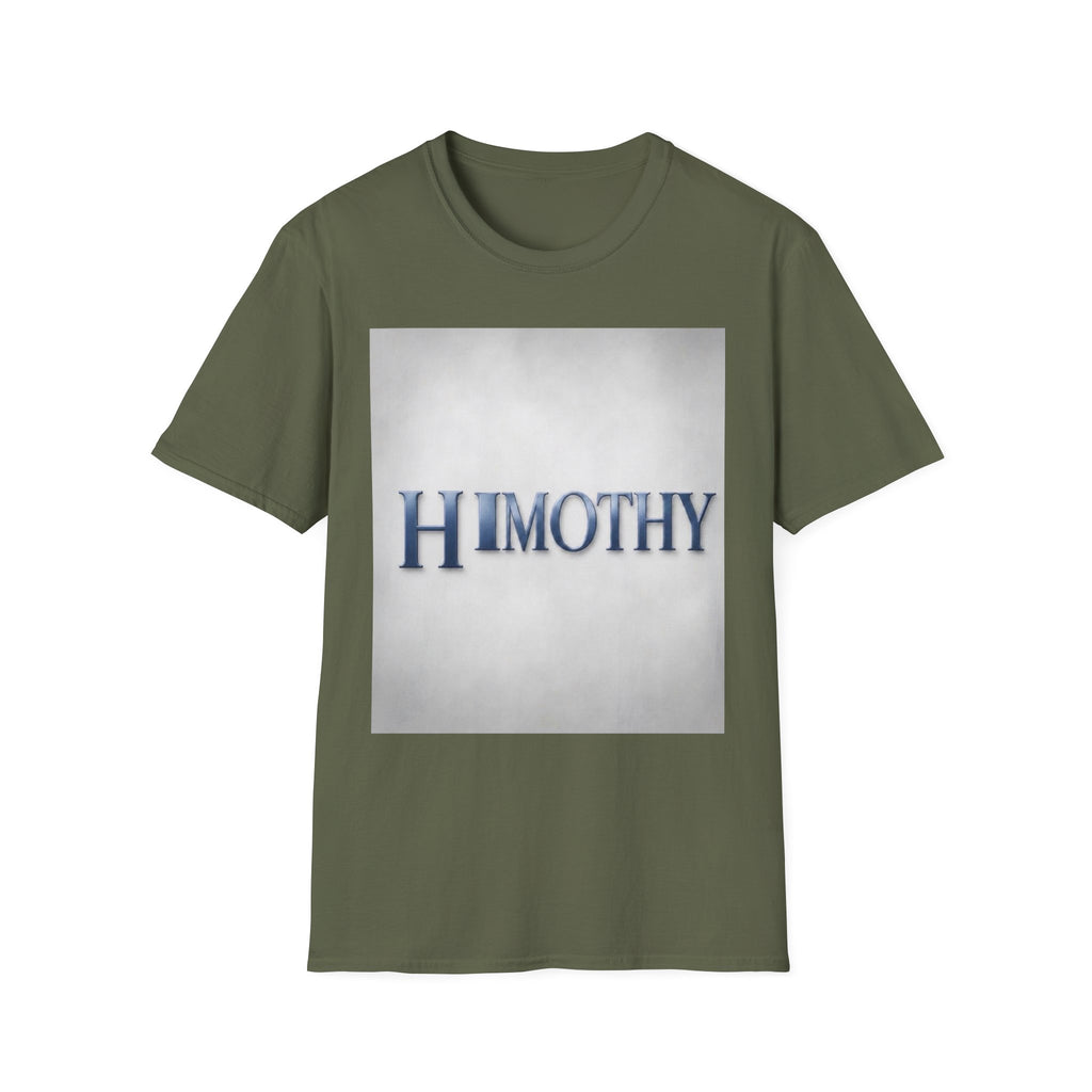 Timothy Name Graphic T-Shirt — 'HIMOTHY' Vintage Lettering Tee