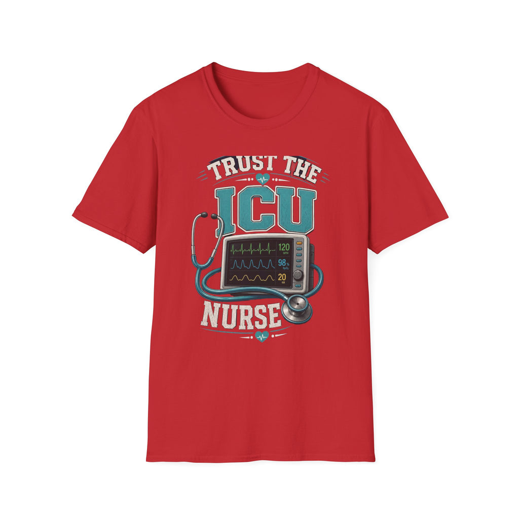Bold T Shirt Design Featuring Trust The ICU Nurse Phrase