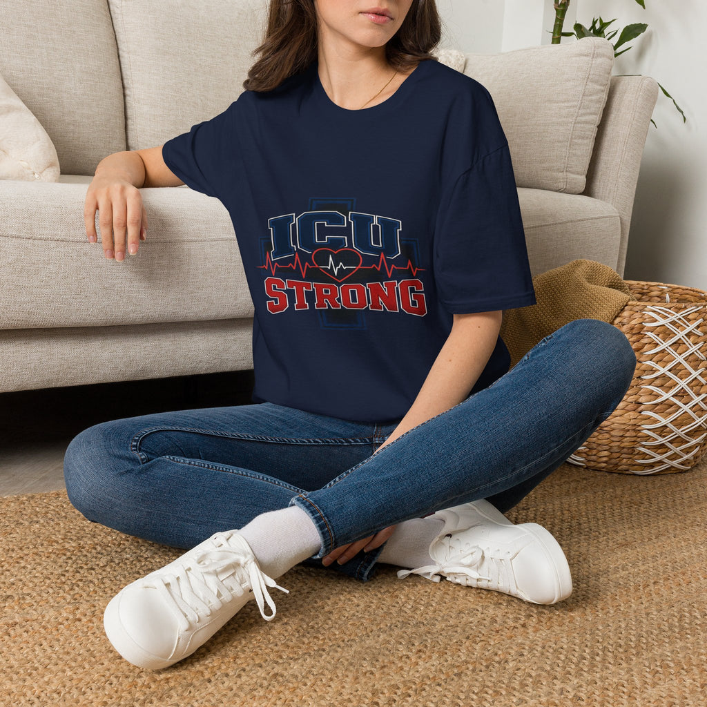 Athletic T-shirt Design With Bold ICU STRONG Typography- Graphic Tees