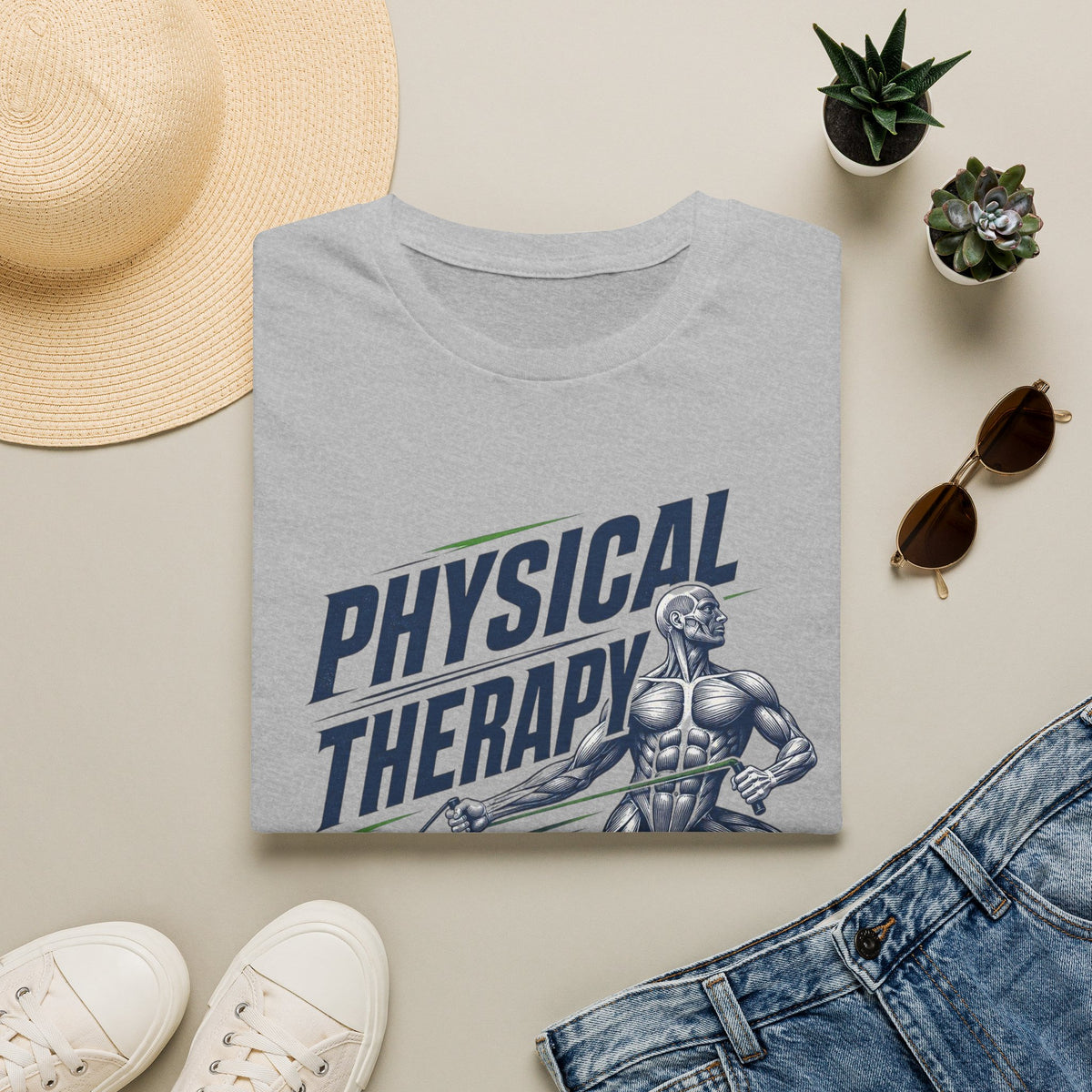 Bold Typography Design With Muscular Figure And Dynamic Lines