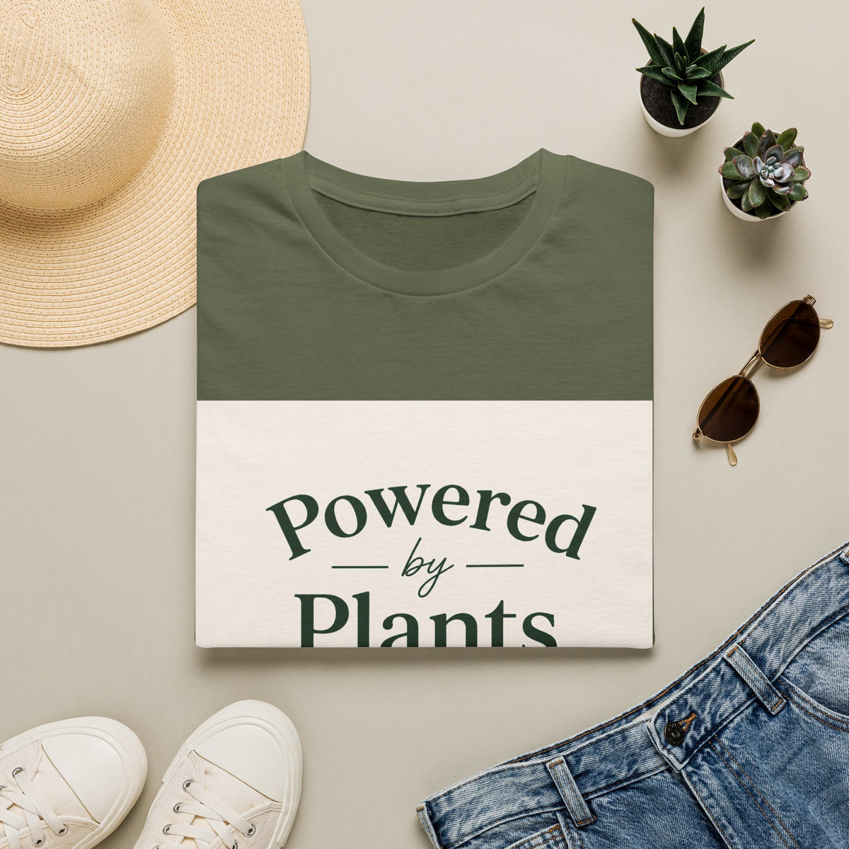 Powered by Plants T‑Shirt — Vegan/Plant Lover Tee